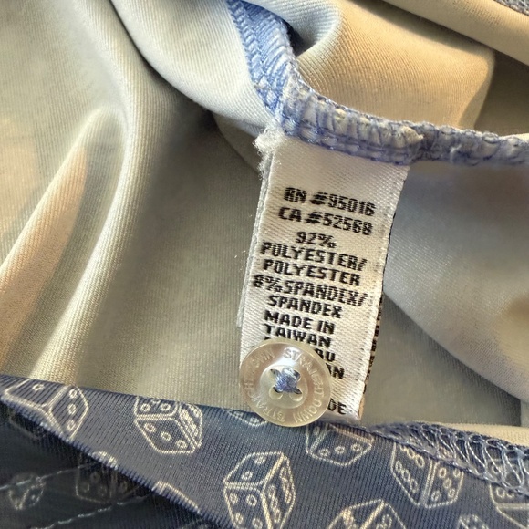 Straight Down Performance x Wolf Creek AOP Dice AOP Golf Polo Mens XL Stretch - Picture 8 of 8